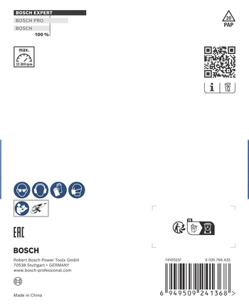Cabeça de retificação de carboneto multimaterial Bosch EXPERT 115 mm.